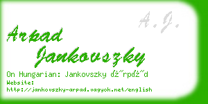 arpad jankovszky business card